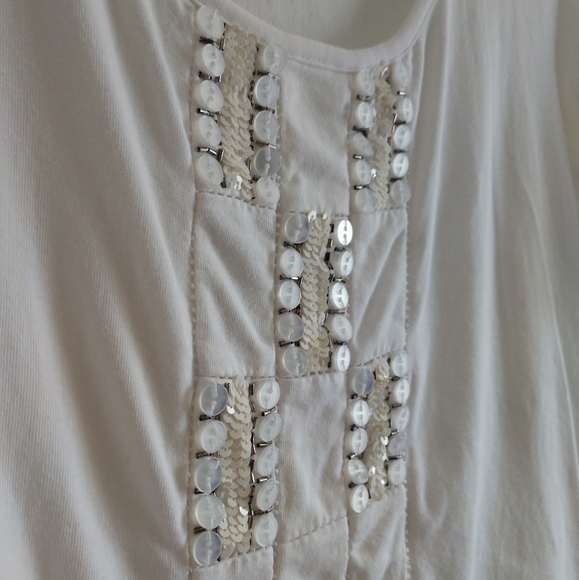 MARINA RINALDI Size M Bust 42" Embroidered T-shirt - Picture 9 of 10